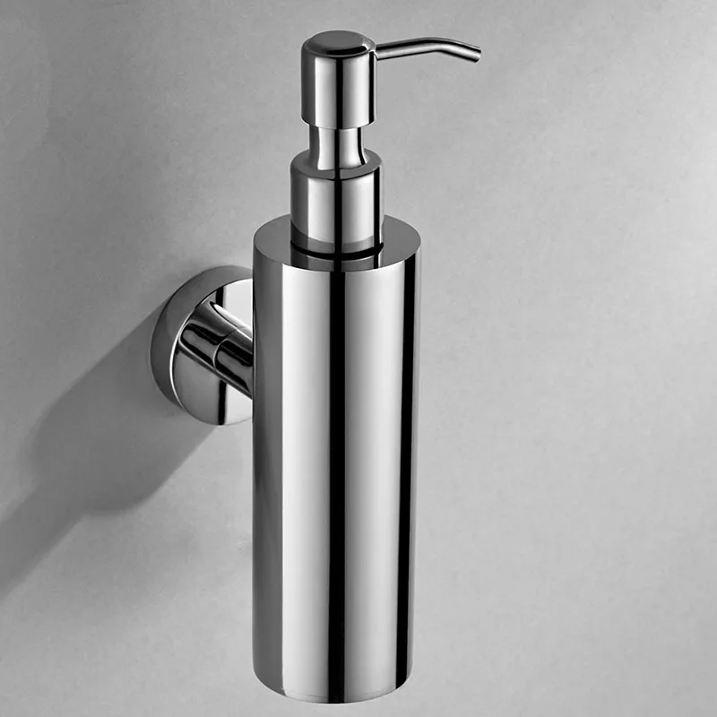 Luxury Hotel Stainless Steel Self Adhesive Hand Wash Soap Shampoo Dispenser Wall Mount For Soap Dispenser Liquid