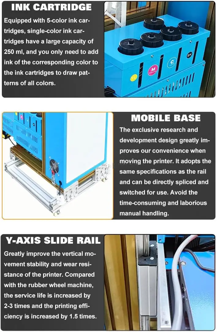 3d Vertical Uv Ink Wall/glass/wood/ceramic/metal Art Direct Inkjet Printers Painters Spraying Printing Painting Machines Price