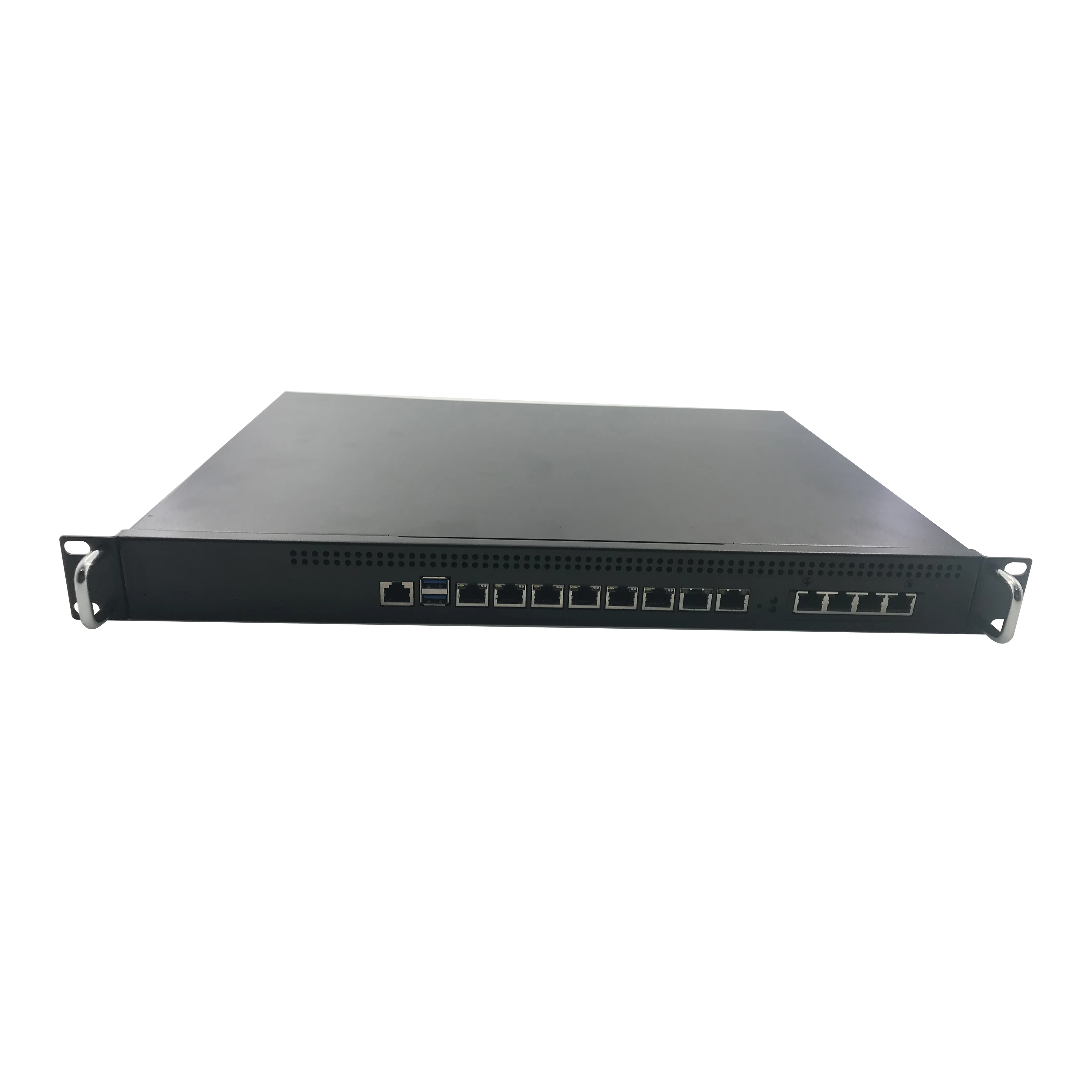 Сетевое устройство 1U с креплением в стойку, 8 LAN RJ45, 4 x 10GbE SFP, работает от Skylake 6th/7th Gen Core i3/i5/i7 или Xeon E3 1200 V5/V6