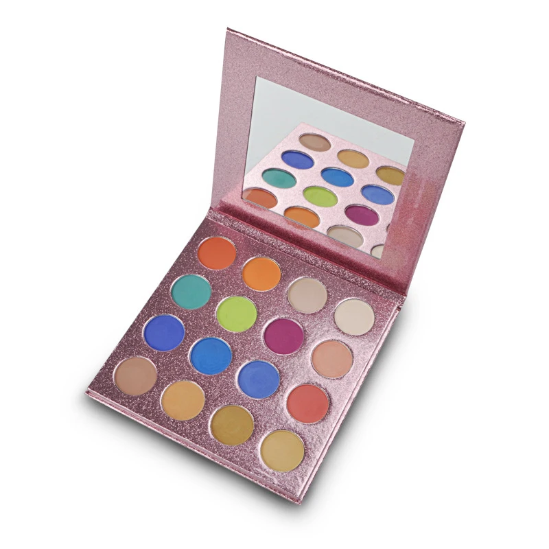 Cosmetics Manufacturers Private Label Wholesales Shimmer  Luxury Cosmetic Makeup High Pigmented 16 colors Eyeshadow Palette
