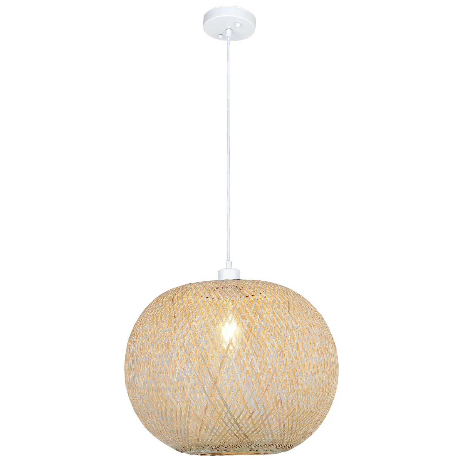 Add to CompareShare Chinese Bamboo weaving bambooRattan Weaving Pendant light E27 lamps lanterns living room hotel restaurant a