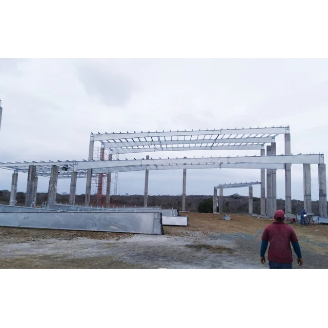 Modular Tubular Metal Barn Light Steel Structure Construction Building Workshop Prefabricated Warehouse for Industrial Shed