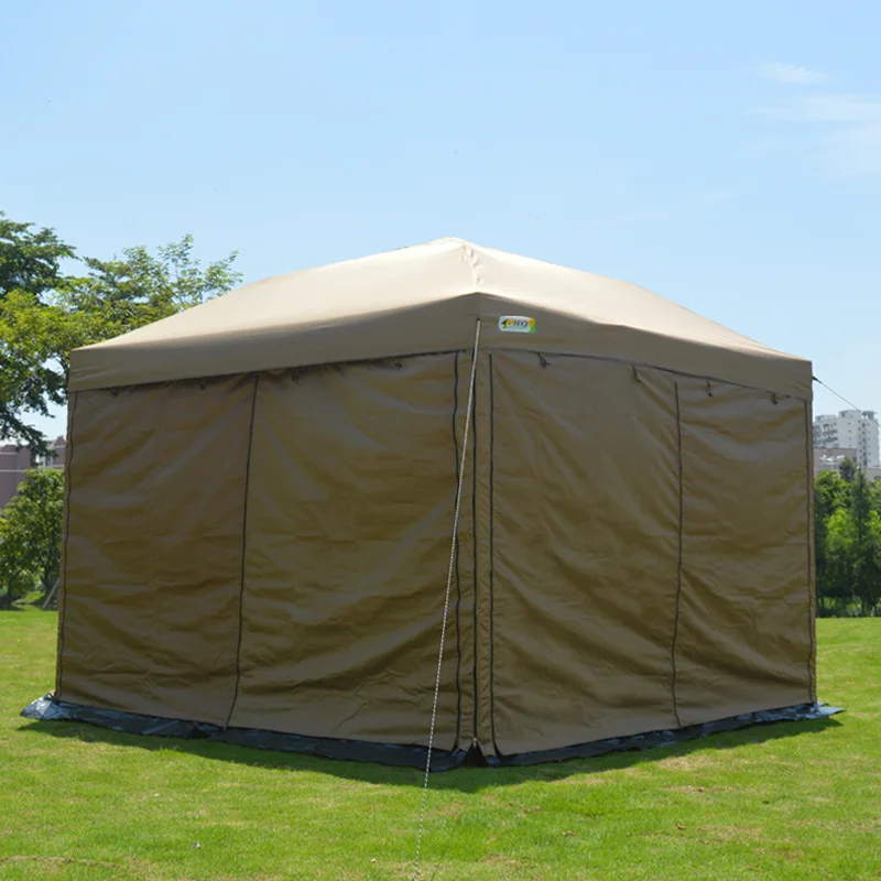 Adjustable Height Waterproof Shade By Canvas Tent With Anti-mosquito Net Camping Tents 8-10 Persons Waterproof Outdoor Family