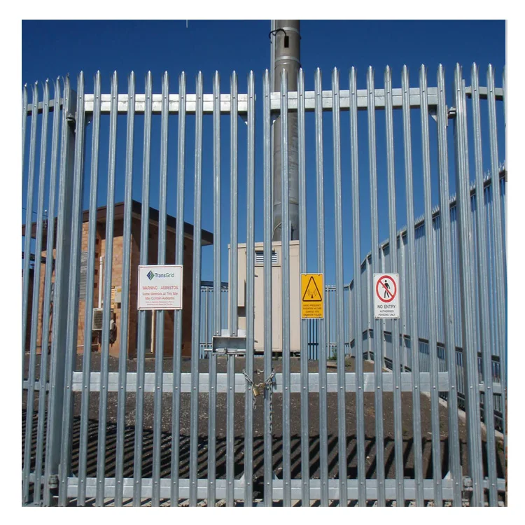 Customized heavy duty palisade fence for gate metal steel palisade fencing angle iron palisade fence