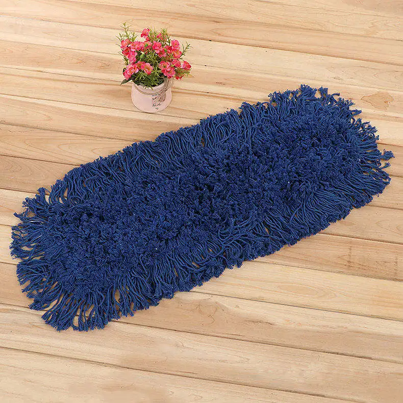 Wholesale 60cm thick twill polyester large area floor cleaning dust mop replaceable cotton flat mop head refill