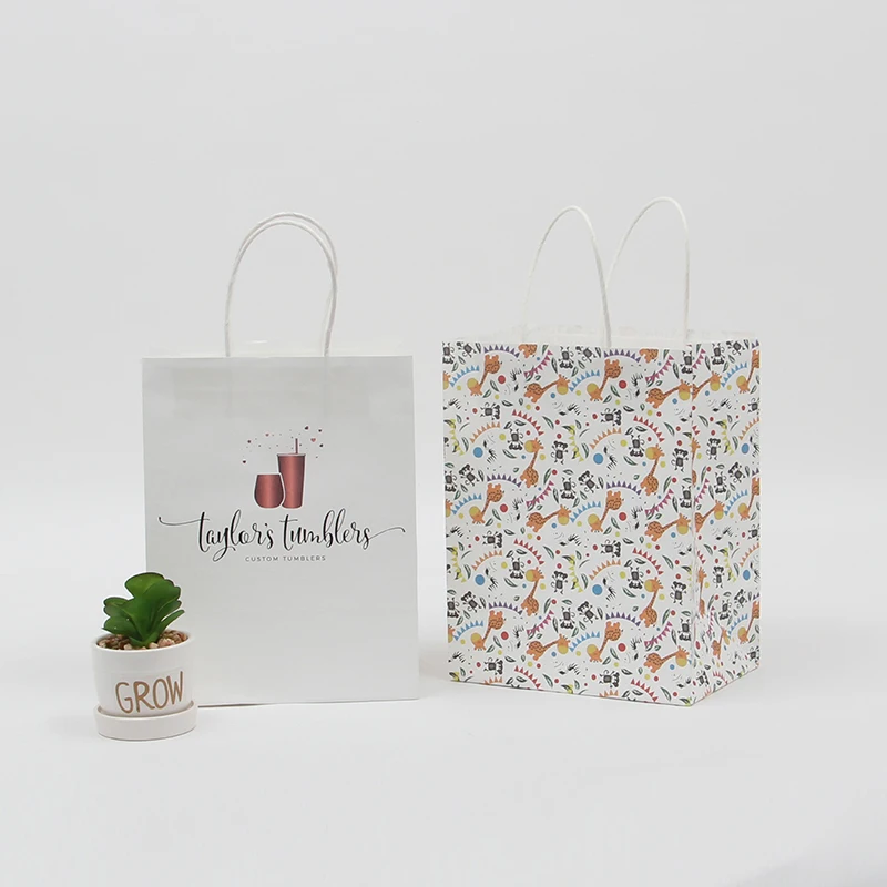 
2021 hot sale kraft paper bags with handles for Shopping Paper Bag Custom Printing Eco Friendly Recycle 