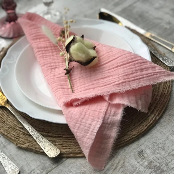 Washable Linen Napkin for Dinner Table Wholesale Custom Elegant Plain Camera Airplane Wedding Customized Eagle Technics Logo Pcs