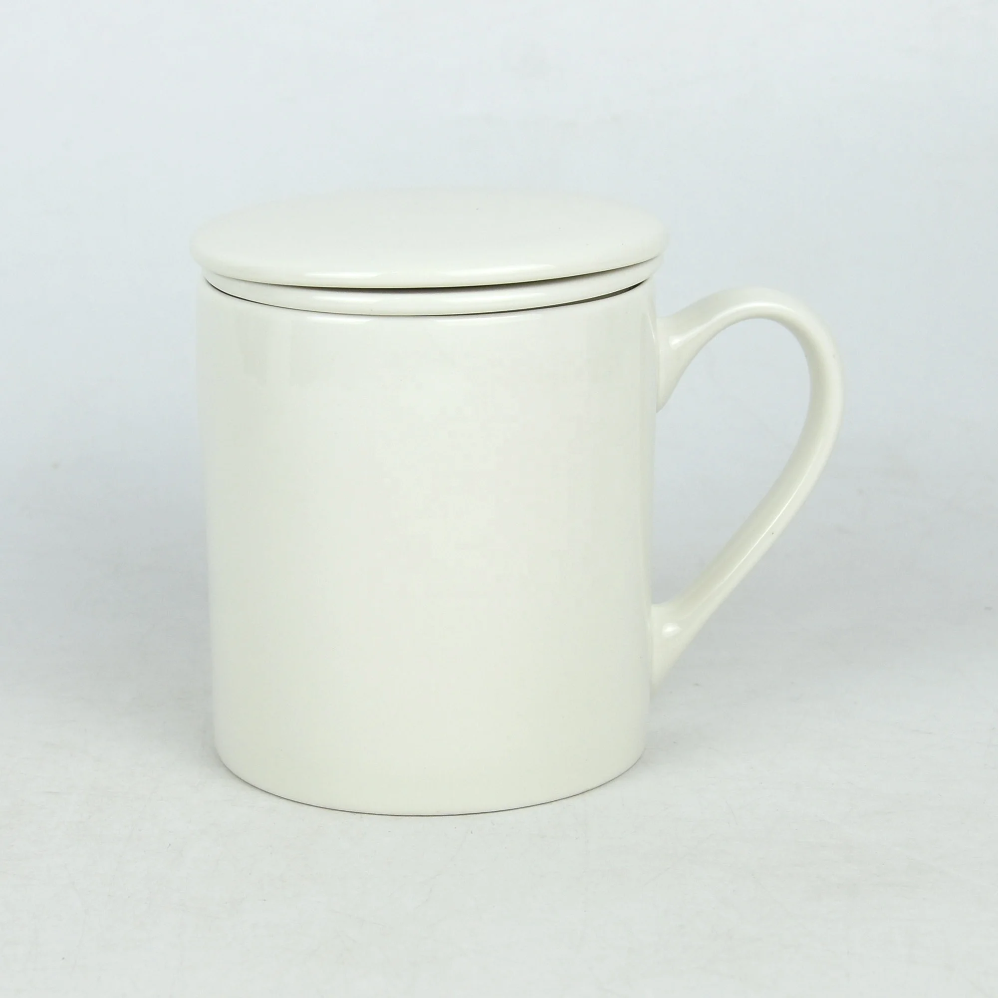 3Pcs solid color tea set high quality porcelain ceramic mug with tea strainer and lid food safe wholesale for hotel home market