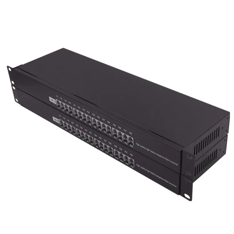 PCM 16CH Telephone and Ethernet transmitter To Fiber optic media Converter Extender 20km