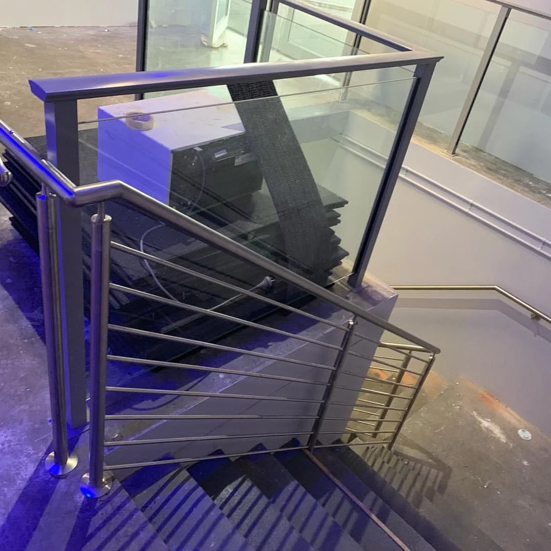 Epai Direct sale 304/316 Stainless Steel Balustrade Tube Front mounted Railing Post Modern Design Pipe Handrail Railing