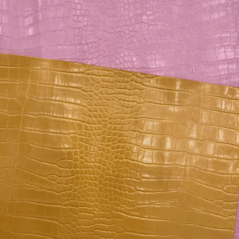 Оптовая продажа Водонепроницаемая ПВХ крокодиловая кожа с тиснением крокодиловой кожи искусственная для сумки
