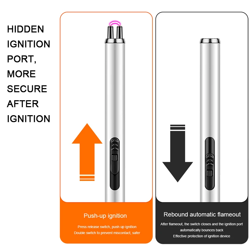 J l852 -2 Custom Logo New Style Charged Rechargeable Lighter, Electronic Dual Arc Lighter For Smoking