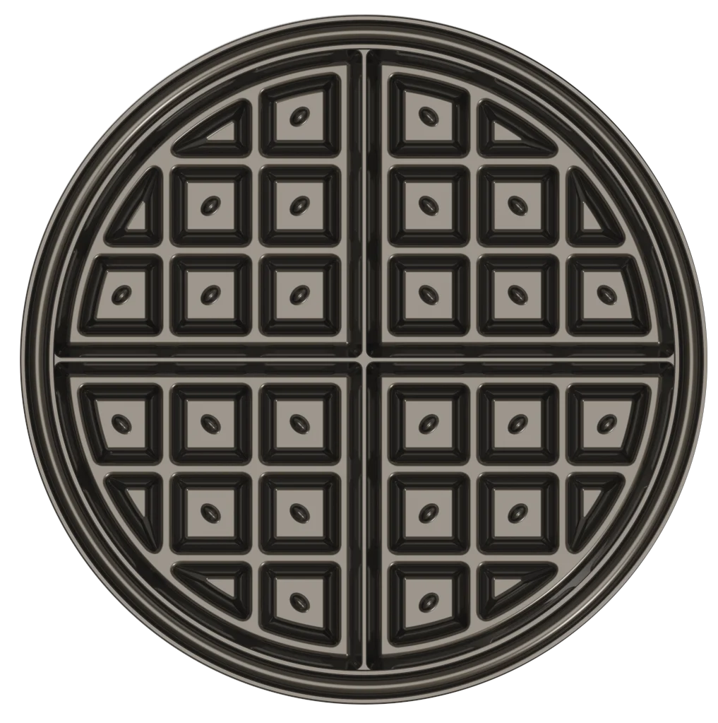 Waffle Maker Machine Mini Waffle Iron With Touch Handle, Non-stick Coating Cooking Plate Recipe For Individual Waffles