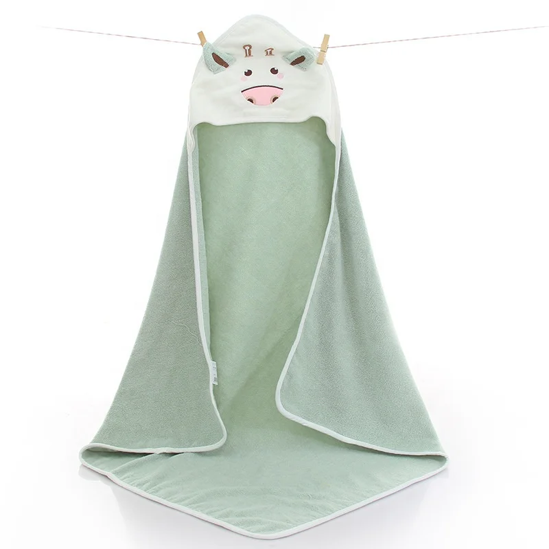 Top Quality Customized Personalised Organic Bamboo Cotton Terry Baby Hooded Poncho Towels For Children