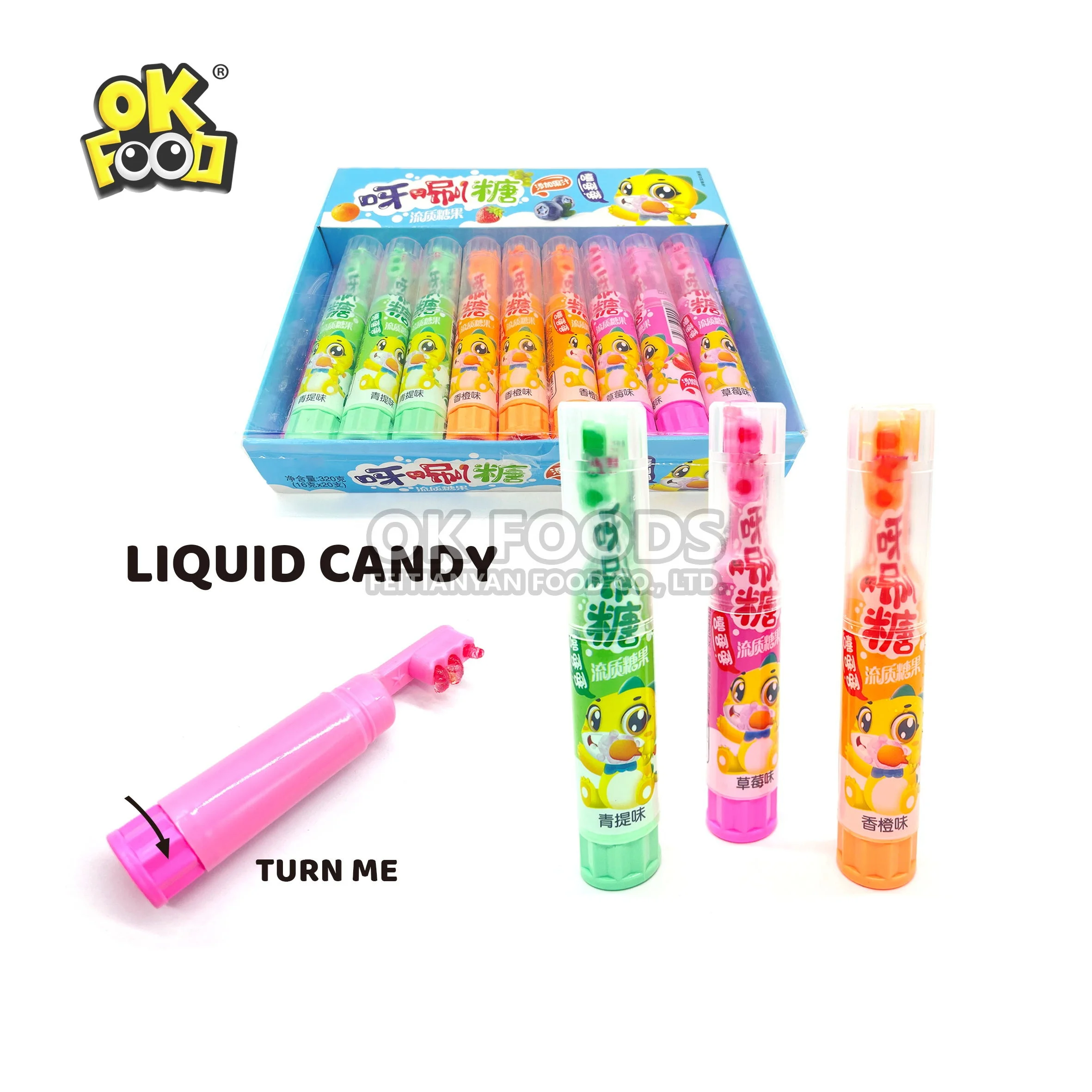 2022 High Quality Cartoon Toothbrush Shape Liquid Candy Fruit Jam Toothbrush Candy Toy No.1061
