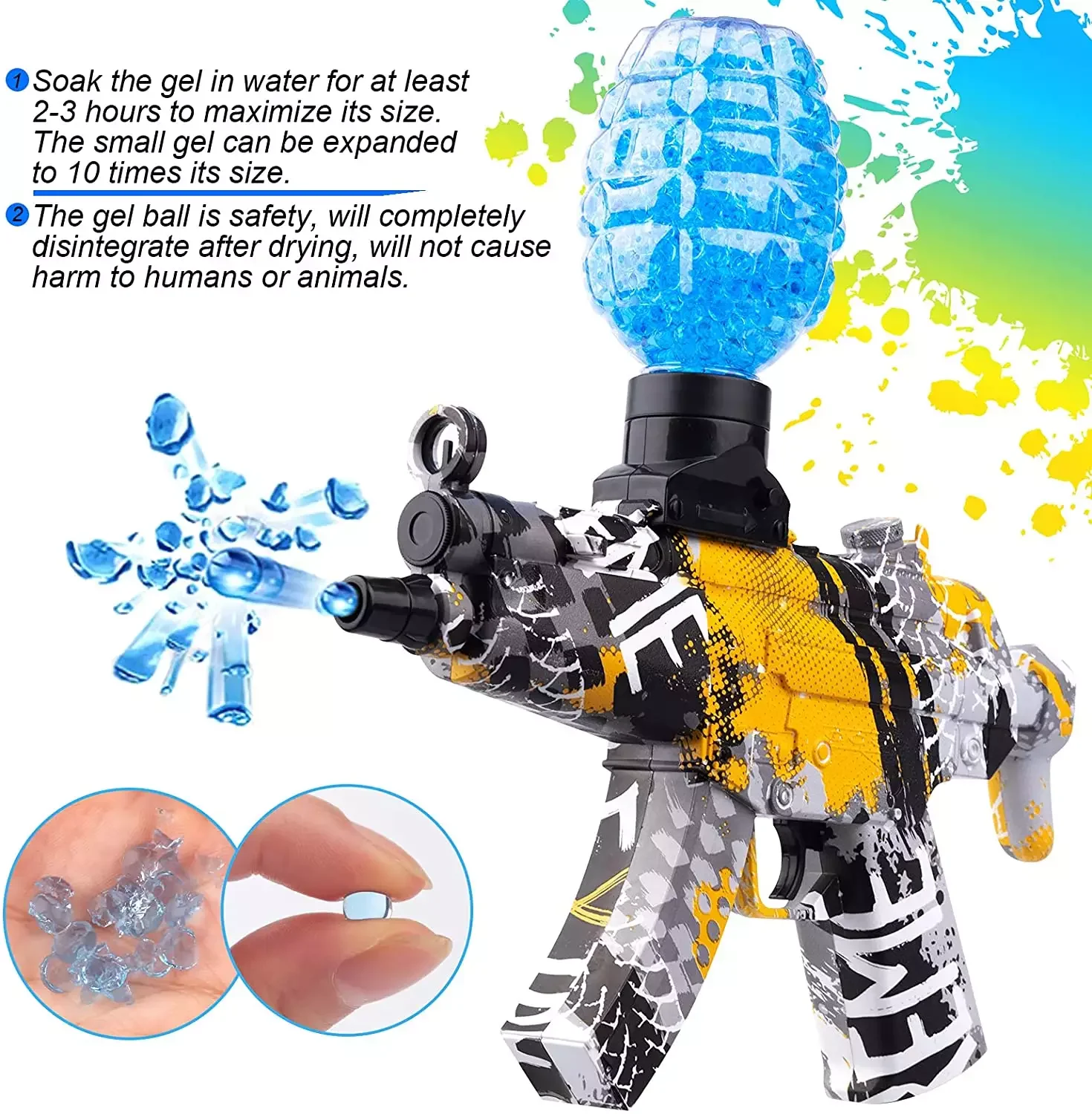 2022 Toy Airsoft Splat gel Ball Gun Blaster Pistol Electric Rifle Outdoor Toy AK47 Water Bead Splat Gun for boys kids