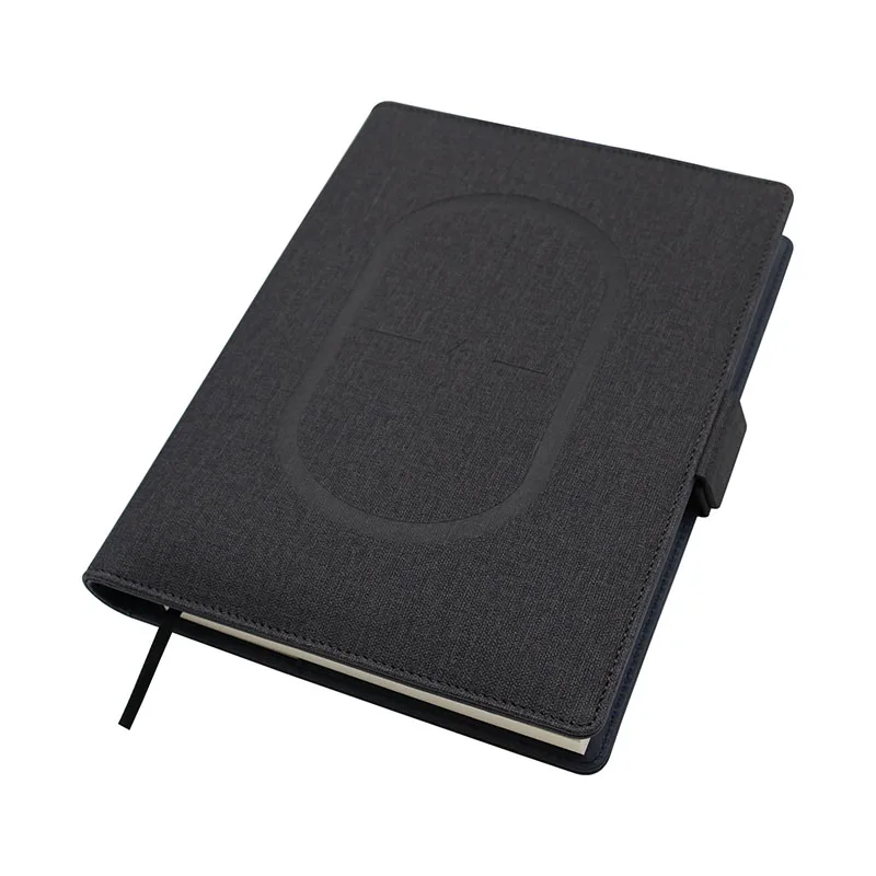 2022 New Diary with Power Bank PU Leather Multifunction Notebook 8000mah  A5 Digital Planner Libreta for Business Gift