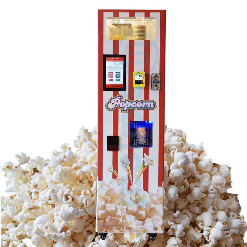 Hot Air Heating Popcorn Popper Coin Operated Popcorn Automat Vending Machine Equipment for Pop Corn