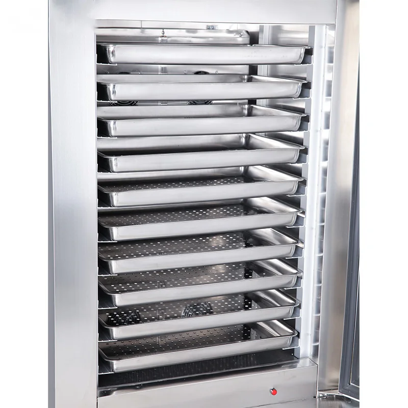 Pure copper tube evaporator 150L Stainless steel 5 trays low temperature blast freezer equipment