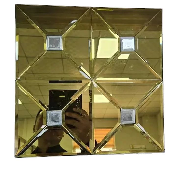 Decorative Mosaic Glass Tiles Price High Quality 4mm 5mm Graphic Design Square Modern Interior Wall Wooden Crates Supermarket