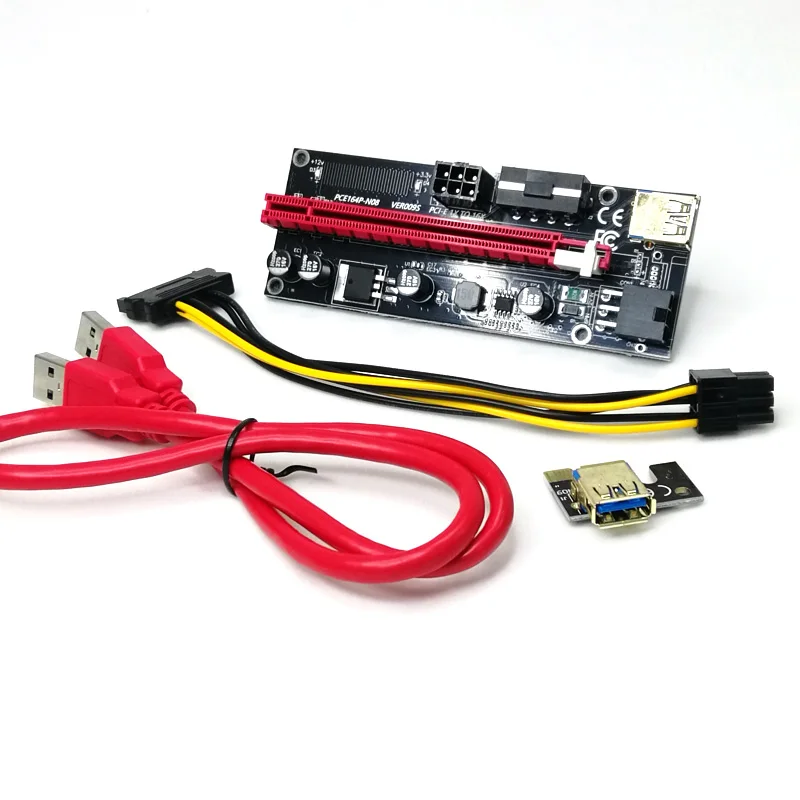 009s riser PCI Express адаптер с двойным 6 контактный molex 4 pin sata 15 разъем питания интерфейсов Золотой USB 3 0 слот конденсаторы