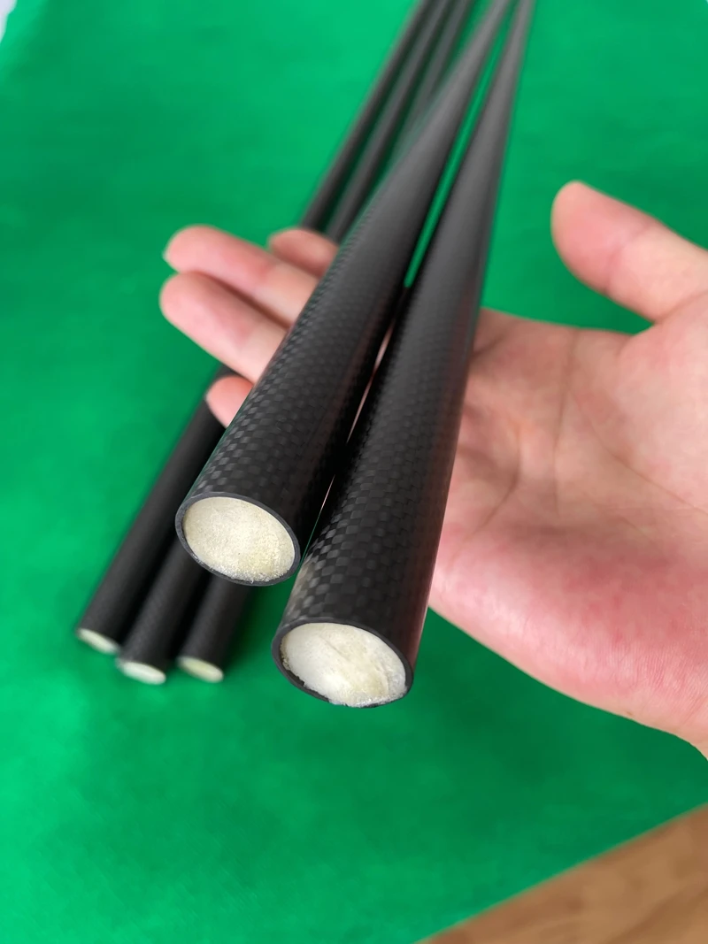 Бильярдные сигналы, заполненный пеной, высокомодульный карбоновый стержень для бильярдного кия из углеродного волокна 3K, простой матовый карбоновый стержень для портативной трубки, стержень для бильярдного кия