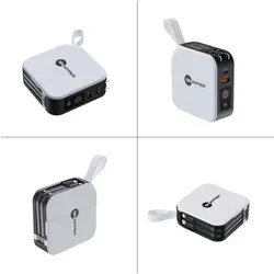 Factory Power Banks Customer Price  Powerbank 110V 220V Fast Charging 5 IN 1 Travel Gadget AC Plug Power Bank