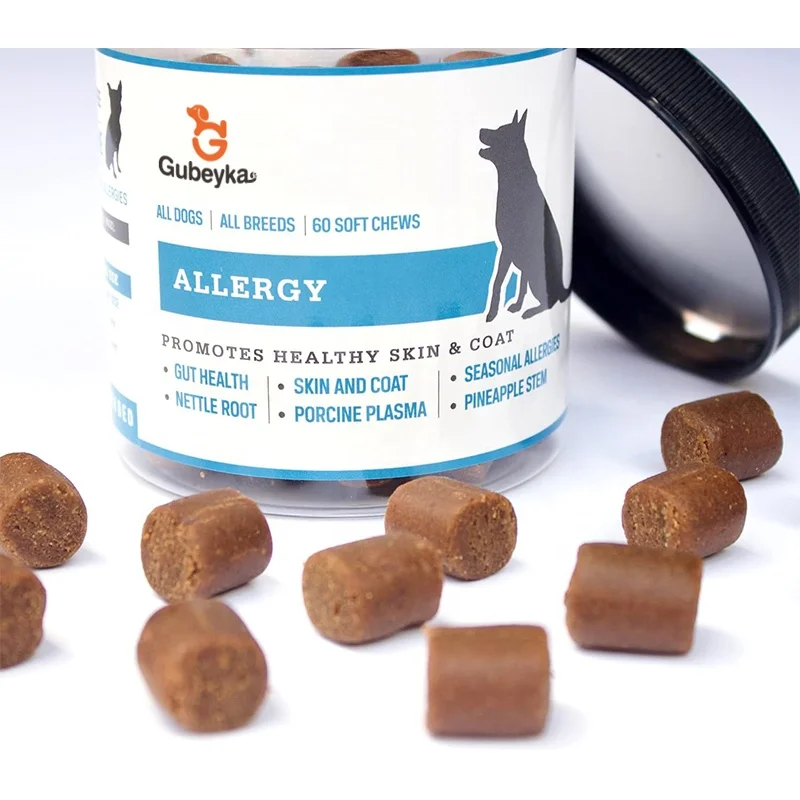 Allergy Relief Dog Chews + Omega 3 for Dogs - for Dry Itchy Skin - Skin & Coat Supplement