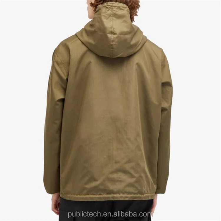 Manufacturer Outdoor Half Breasted Pullover Windbreaker Jacket Custom Logo Men Anorak Windbreaker Jacket For Men