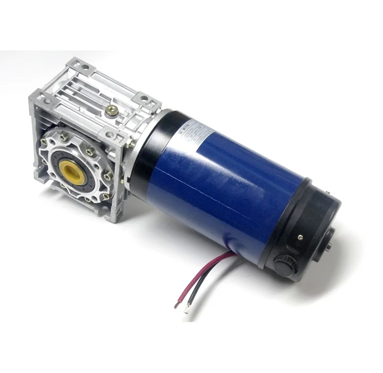 High Torque 48V Mini Low Rpm Brush Dc Electric Worm Gear Motor For Robot Dc Worm Geared Motor