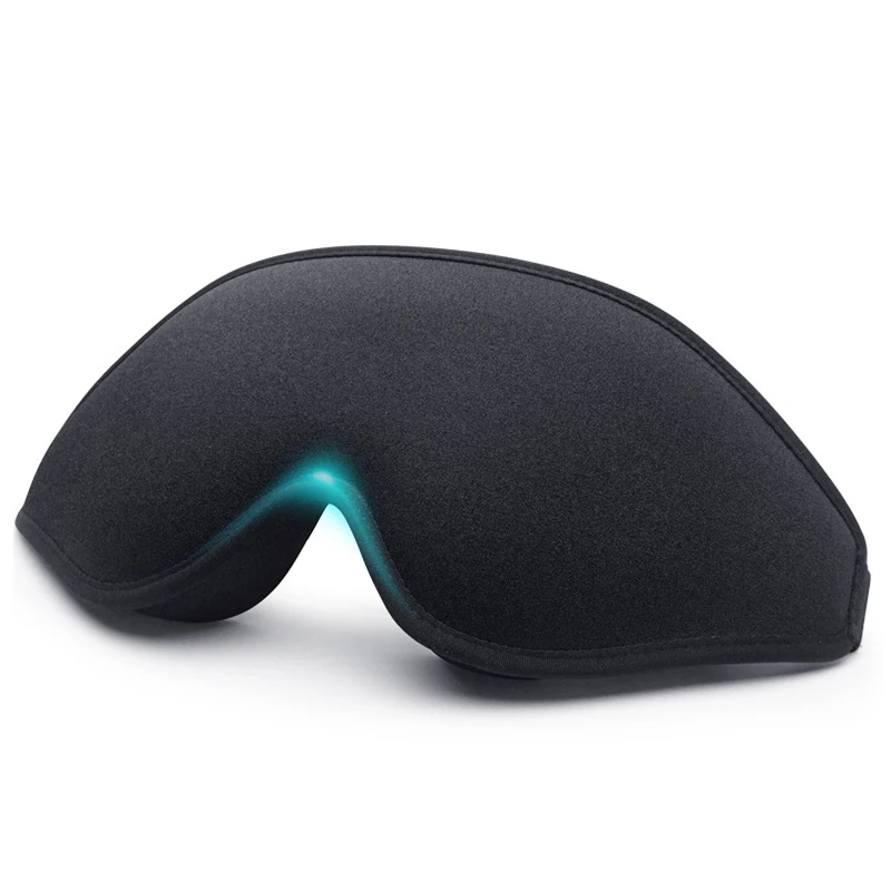 Wholesale Adjustable Travel Custom 100% Light Block Blindfold Black 3D Contoured Memory Foam Sleeping Eye Mask