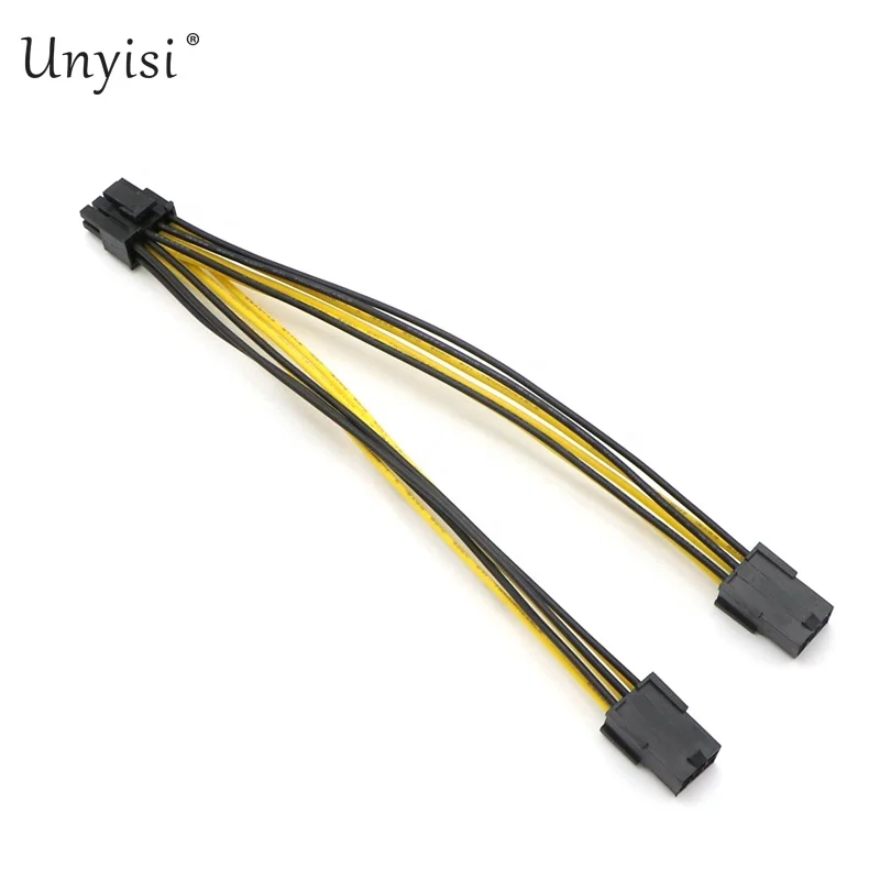 
 Высококачественный кабель адаптера питания с двойным PCI-E 6Pin на GPU 8Pin (6 + 2Pin) для ПК.  