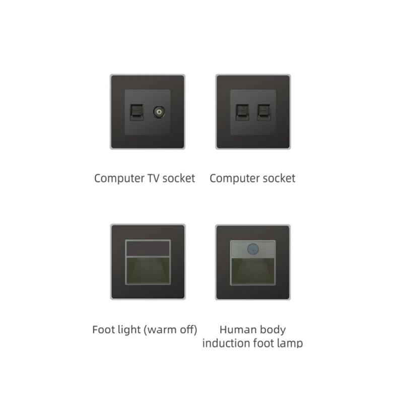 Metal frame Tuya Smart home 1 2 3 4 Gang wireless control no neutral wire Smart Wifi Light Switch