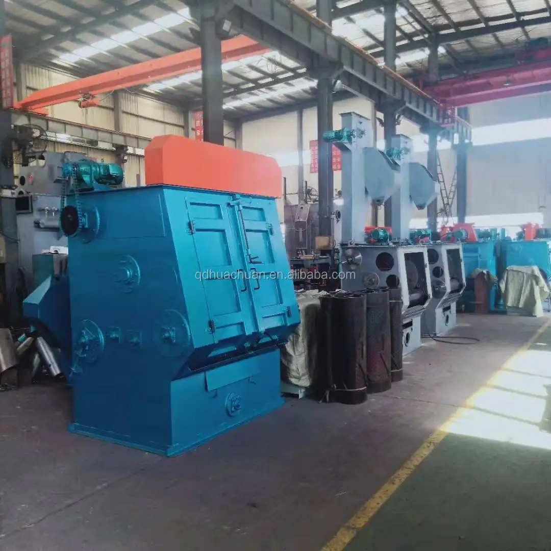 Q3210 Tumble rubber belt shot blasting machine / tracked shot blast clean up machine