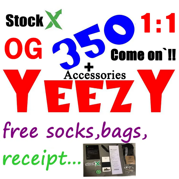  Оптовая продажа оригинальные статические кроссовки Yeezy zebra 350 V2 спортивная обувь Yecheil коробки с логотипом Размер США 3