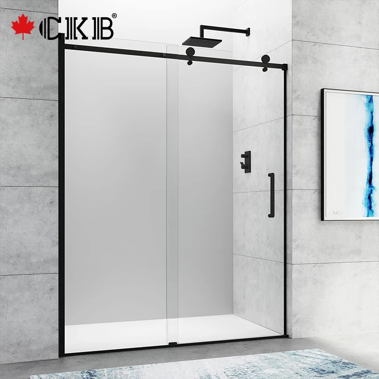CKB 5 Years Warranty Bathroom Chrome Brushed Nickel Stainless Steel Sliding Frameless Shower Room