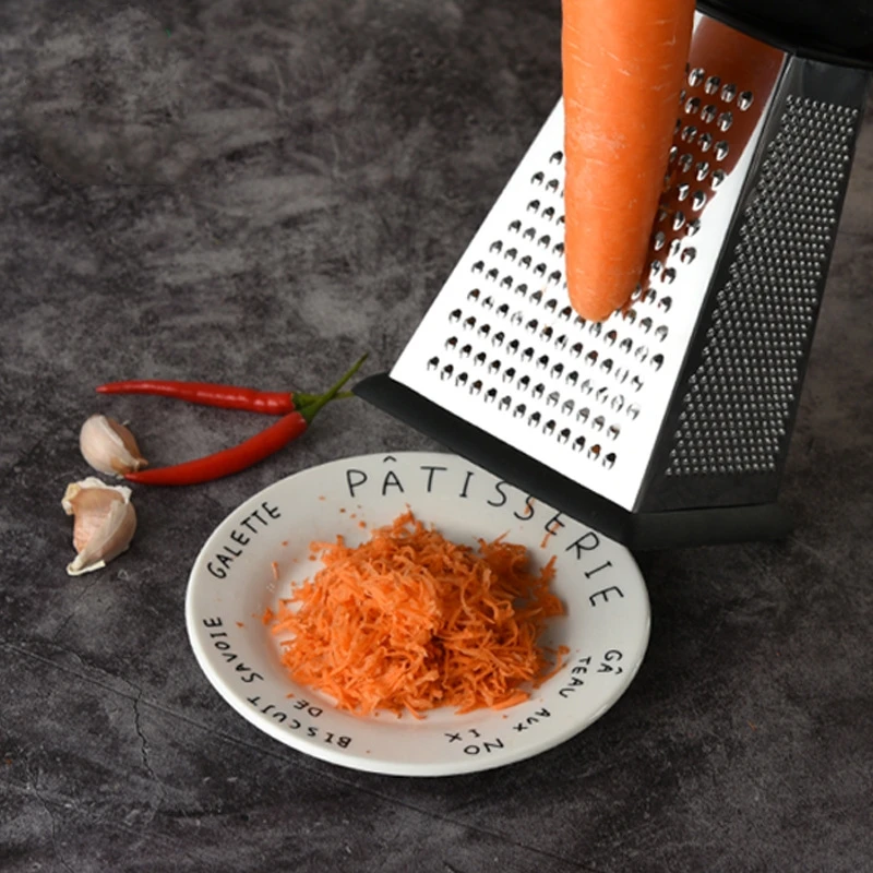 Premium 4 Sides Nonslip Base Stainless Steel Fruits Vegetables Box Grater