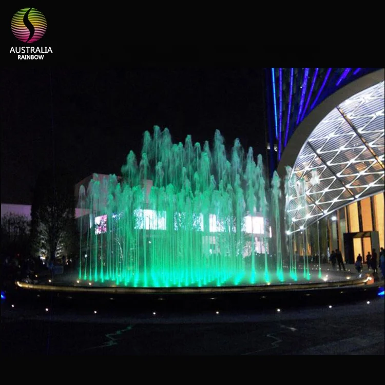 Color changing led dry floor Music water fountain indoor or outdoor