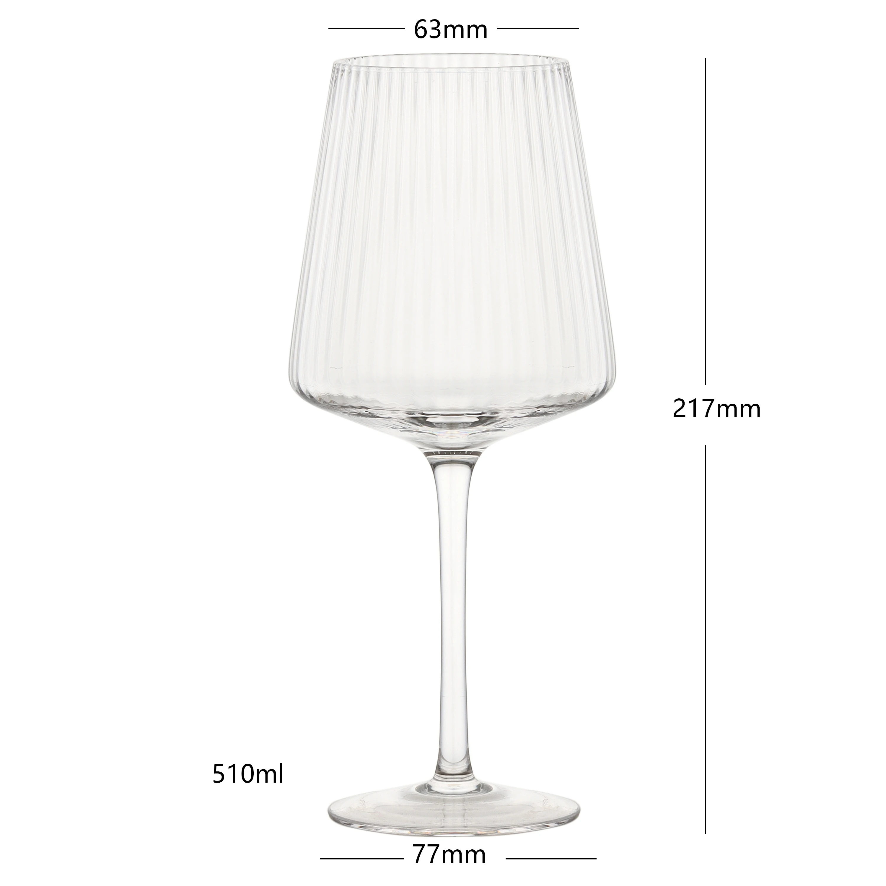 Hot sale fancy clear vertical ribbed vintage goblet crystal wine glass coasters