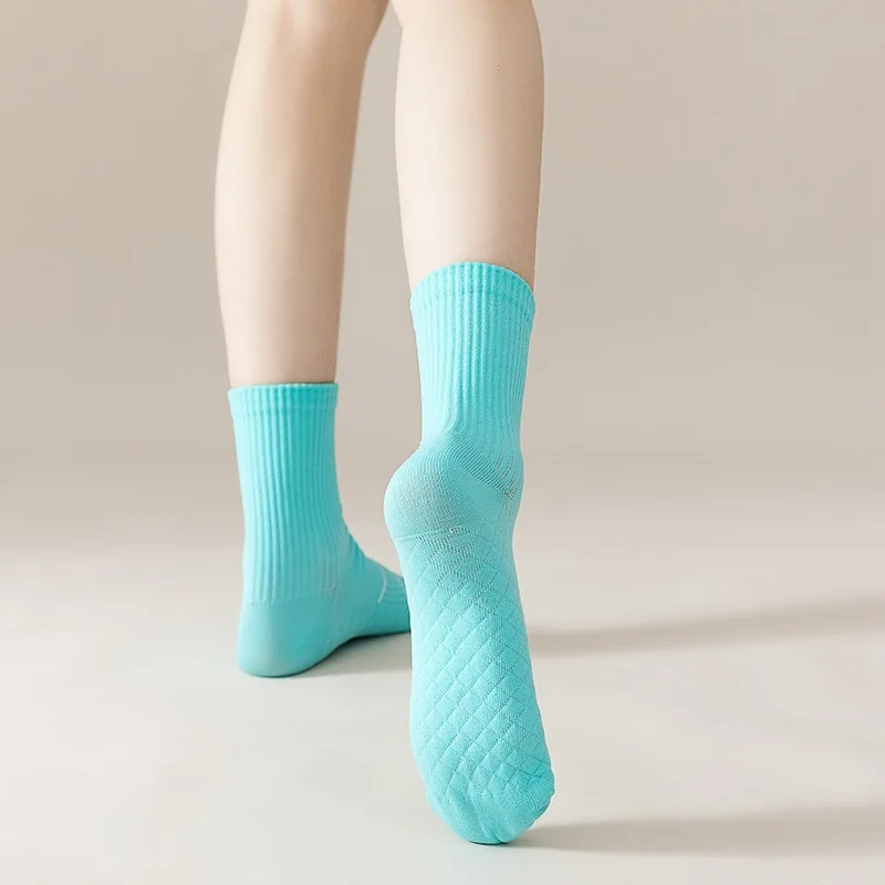 adult man long pre scrunched coolmax golf motocross road cycling training crew socks with text