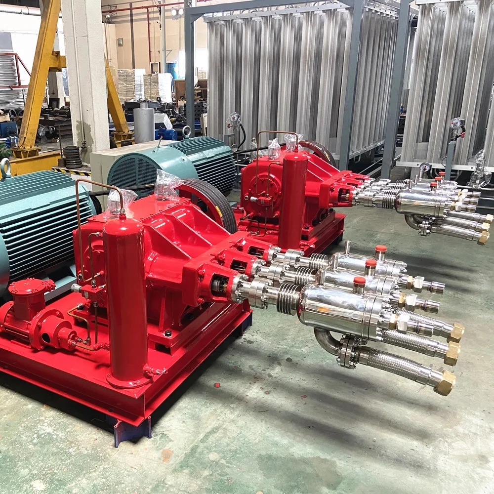 Liquid Oxygen Nitrogen Argon Gas Cylinder Filling Station Pumps Puming Skid High Pressure LCO2 Carbon Dioxide Pumping Units