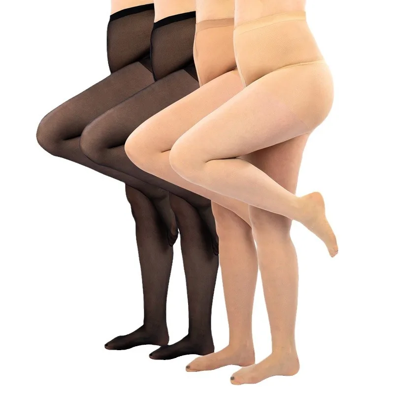 High Quality Nylon Stockings Ultra Thin Tights Big Size Transparent Black Tights Pantyhose Plus Size Tights for women