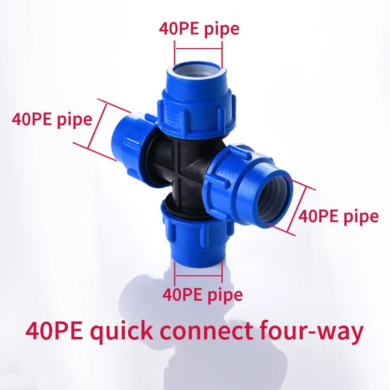 Manufacture Poly Hdpe Pp Compression Fittings Adaptor Threaded Couplings Connectors Pe Tube Hdpe Pipe Fittings