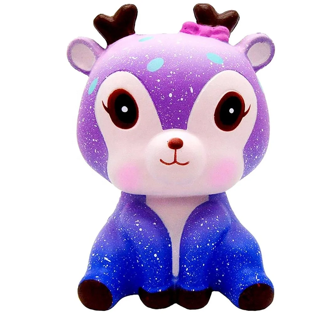 Kawaii starry sky fawn elk deer puni maru squishy scented jumbo toys foam manufacturer squishies animals SQUISHY TOY