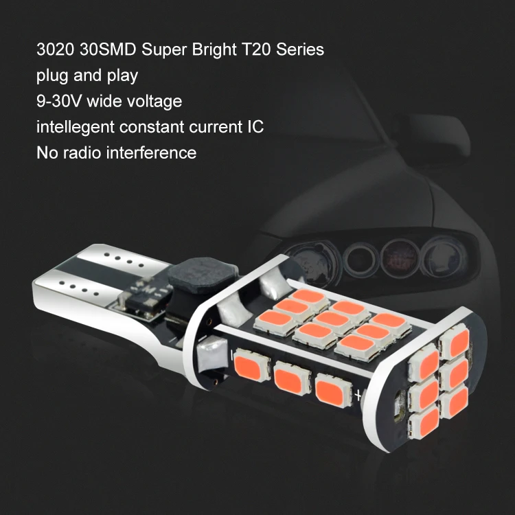  G-View America aftermarket popular strobe car led bulb t15 921 30smd 3020 canbus reverse light
