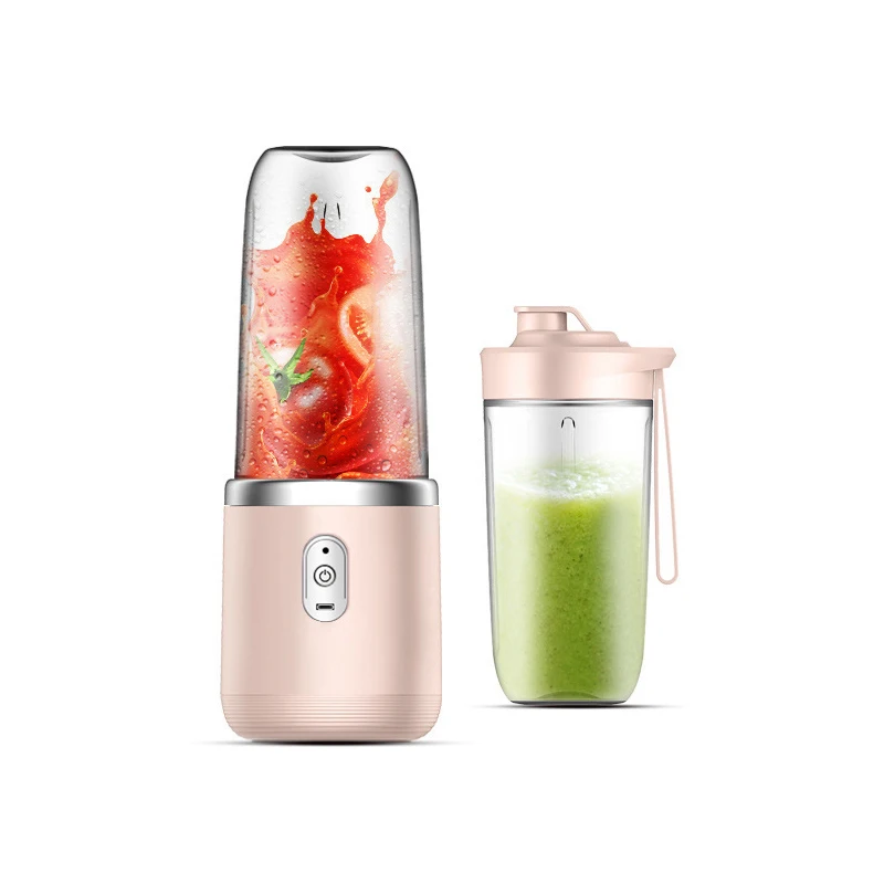 Lovely Design 400 ml 6 Blade Juicer Customization Portable Juicer USB Rechargeable Fruit Mixer 6 Blade Lemon Juicer Icebreaker