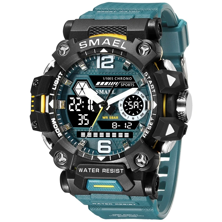 Top Selling SMAEL 8072 G Style Watch Mens Sport Dual Display Analog Quartz Digital Watch