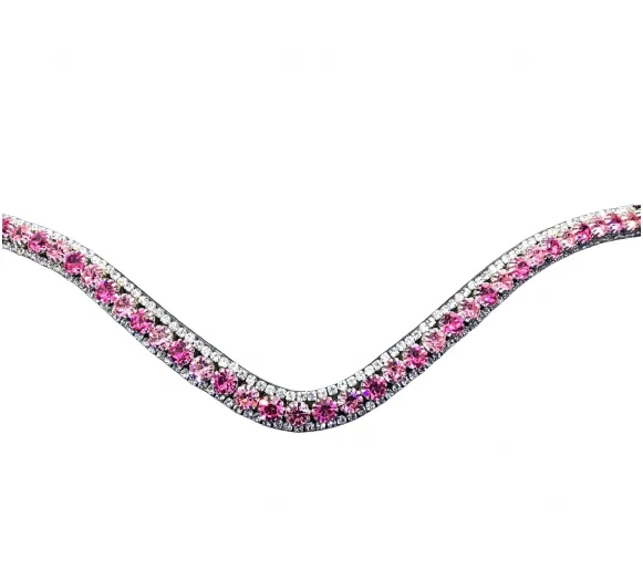 Equestrian Bling Crystal English Leather Horse Brow band