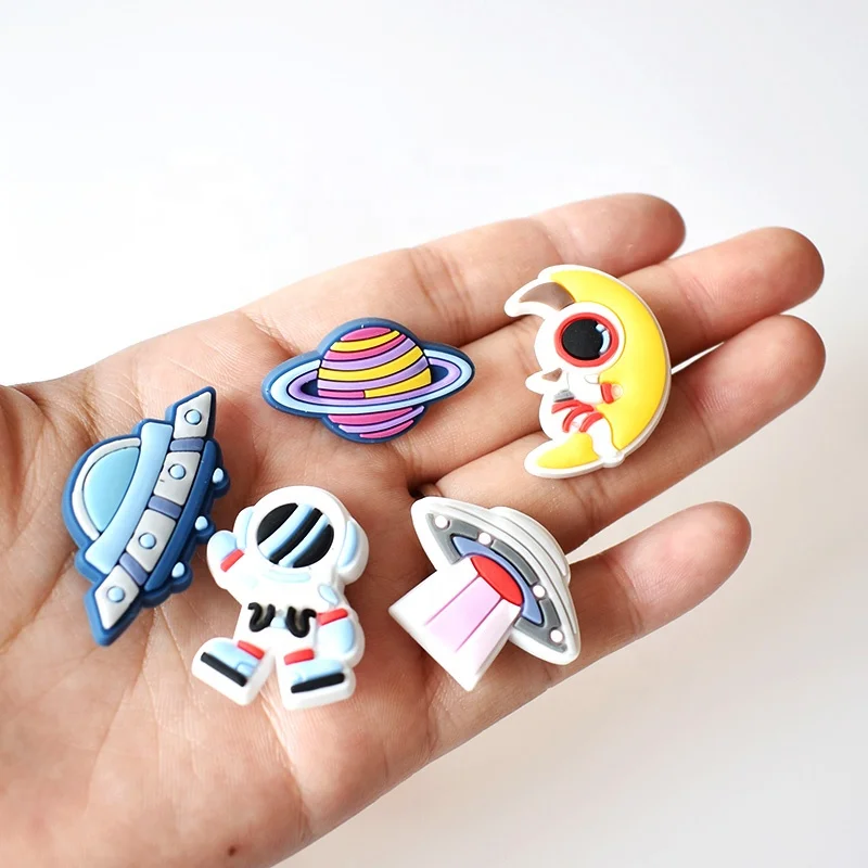 NASA space astronaut pvc clog shoe charms for clogs shoe decorations bracelet