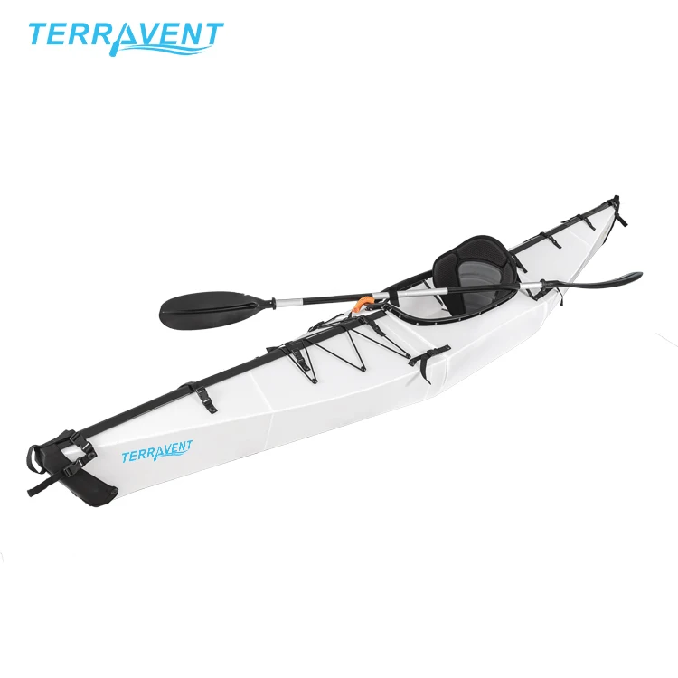 China OEM Wholesale Terravent Foldable Tandem Folding Kayak Fishing Single Seat fold Origami kayaks for sale